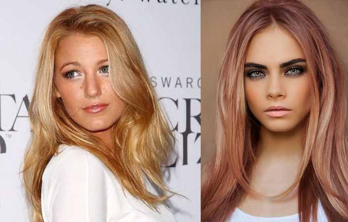 Celebrities with rose gold hair color