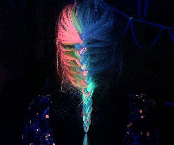 Glow in the dark hair dye picture