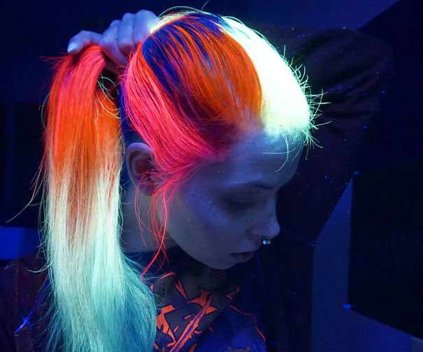 Glow in the dark hair dye Picture