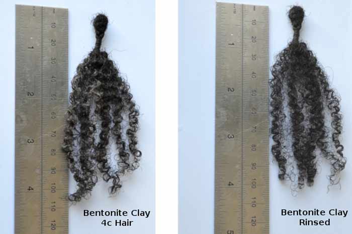 afro 4c hair before after wash with bentonite clay