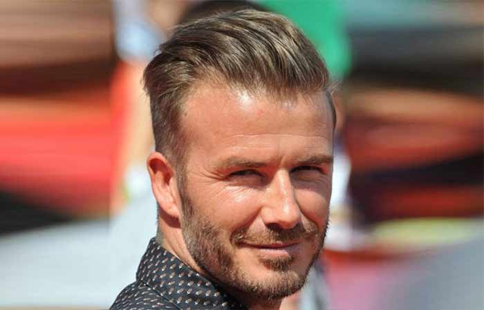 Beckham Slicked back hairstyle