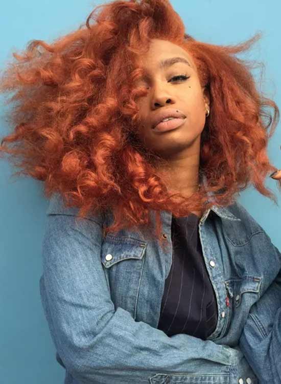Copper hair color on Aafrican American