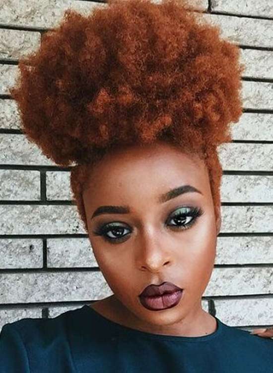 Copper hair on black girl
