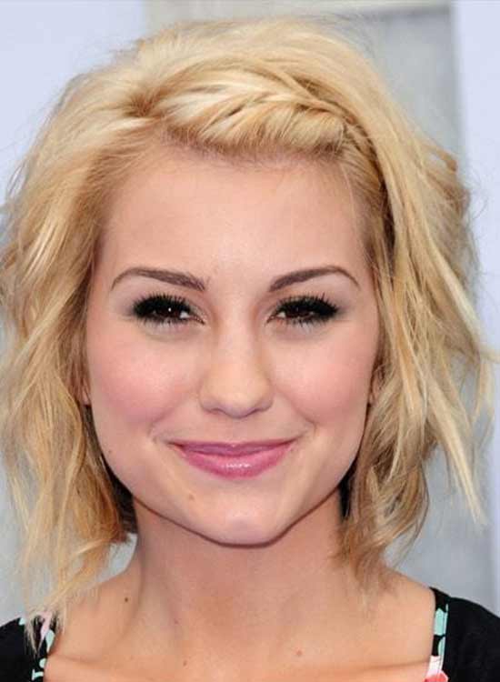Short and fine hair hairstyles for square-face women