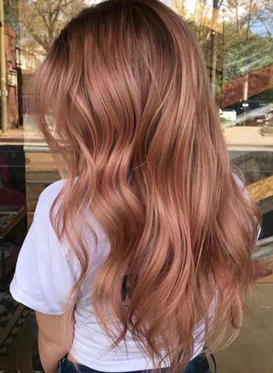 Rose Gold Brown Hair