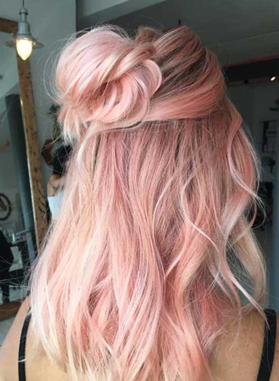 Rose gold pink hair