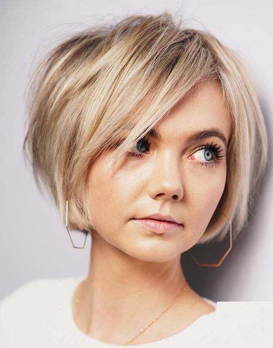 Short bob hairstyle for over 50 women