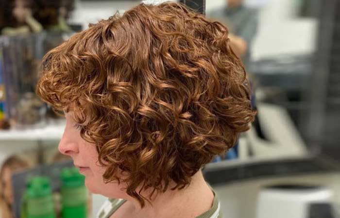 Short and curly for round face