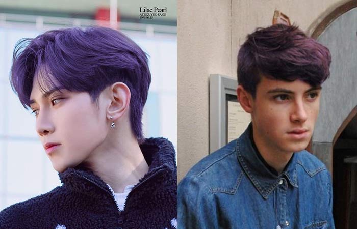 Dark purple hair men