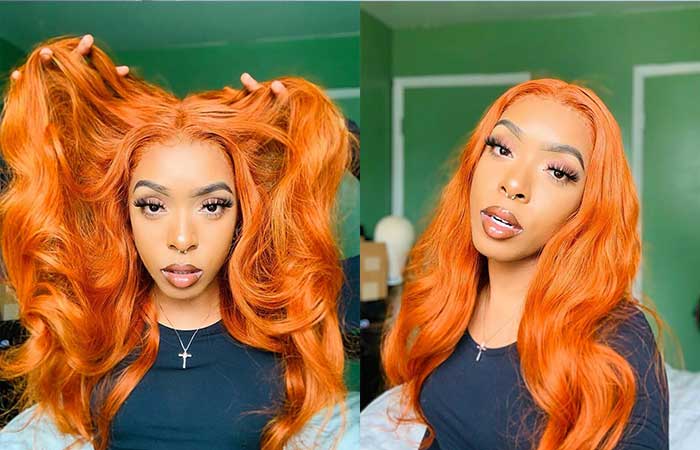 Ginger Orange hair on dark skin